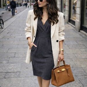 Wilfred (Aritzia) Gray Midi Dress